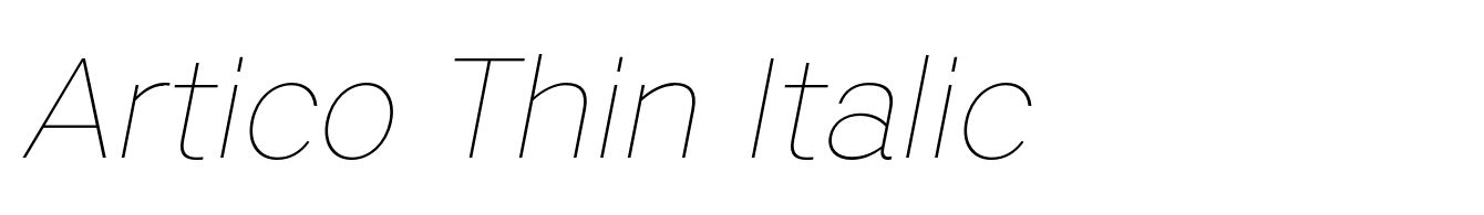 Artico Thin Italic